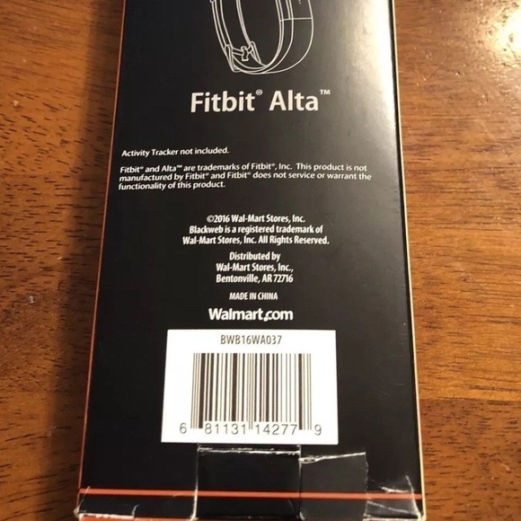 Blackweb Leather Watch Band For Fitbit Alta Gray - Picture 4 of 4